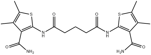 N,N'-bis[3-(aminocarbonyl)-4,5-dimethyl-2-thienyl]pentanediamide Struktur