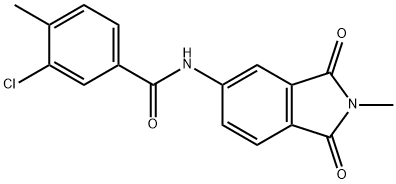 3-chloro-4-methyl-N-(2-methyl-1,3-dioxo-2,3-dihydro-1H-isoindol-5-yl)benzamide Struktur