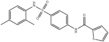 N-(4-{[(2,4-dimethylphenyl)amino]sulfonyl}phenyl)-2-thiophenecarboxamide Struktur