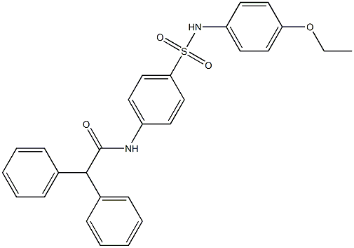 N-(4-{[(4-ethoxyphenyl)amino]sulfonyl}phenyl)-2,2-diphenylacetamide Struktur