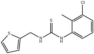 1-(3-chloro-2-methylphenyl)-3-(thiophen-2-ylmethyl)thiourea Struktur