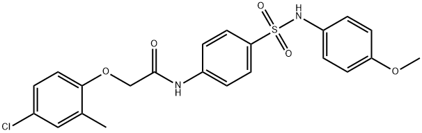 2-(4-chloro-2-methylphenoxy)-N-(4-{[(4-methoxyphenyl)amino]sulfonyl}phenyl)acetamide Struktur