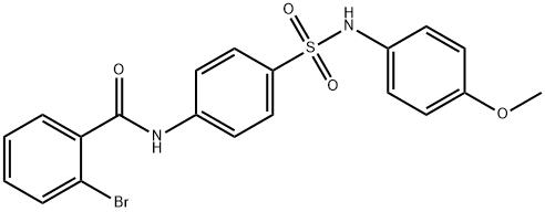 2-bromo-N-(4-{[(4-methoxyphenyl)amino]sulfonyl}phenyl)benzamide Struktur