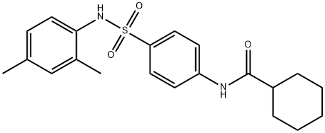 N-(4-{[(2,4-dimethylphenyl)amino]sulfonyl}phenyl)cyclohexanecarboxamide Struktur