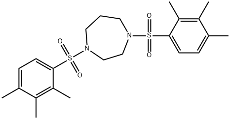 1,4-bis[(2,3,4-trimethylphenyl)sulfonyl]-1,4-diazepane Struktur