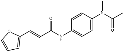 N-{4-[acetyl(methyl)amino]phenyl}-3-(2-furyl)acrylamide Struktur