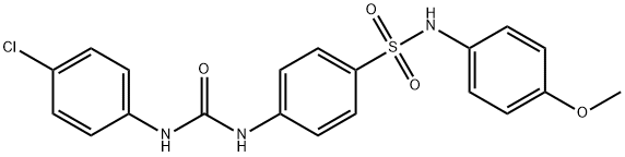 4-({[(4-chlorophenyl)amino]carbonyl}amino)-N-(4-methoxyphenyl)benzenesulfonamide Struktur