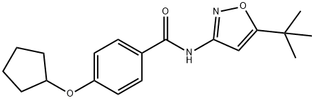 N-(5-tert-butyl-1,2-oxazol-3-yl)-4-(cyclopentyloxy)benzamide Struktur