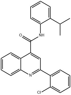 2-(2-chlorophenyl)-N-(2-propan-2-ylphenyl)quinoline-4-carboxamide Struktur