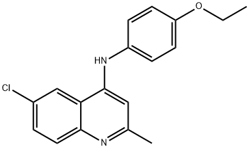 6-chloro-N-(4-ethoxyphenyl)-2-methylquinolin-4-amine Struktur