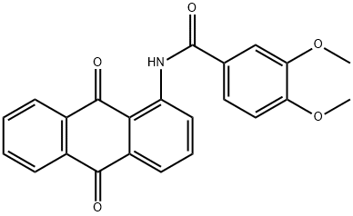 N-(9,10-dioxo-9,10-dihydroanthracen-1-yl)-3,4-dimethoxybenzamide Struktur