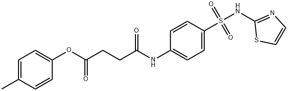 4-methylphenyl 4-oxo-4-({4-[(1,3-thiazol-2-ylamino)sulfonyl]phenyl}amino)butanoate Struktur