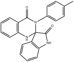 3'-(4-methylphenyl)spiro[1H-indole-3,2'-1H-quinazoline]-2,4'-dione Struktur