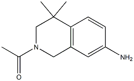 7-Isoquinolinamine, 2-acetyl-1,2,3,4-tetrahydro-4,4-dimethyl- Struktur