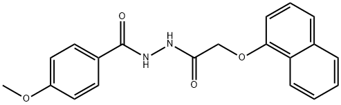 4-methoxy-N'-[(1-naphthyloxy)acetyl]benzohydrazide Struktur