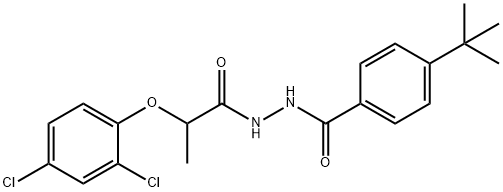 4-tert-butyl-N'-[2-(2,4-dichlorophenoxy)propanoyl]benzohydrazide Struktur