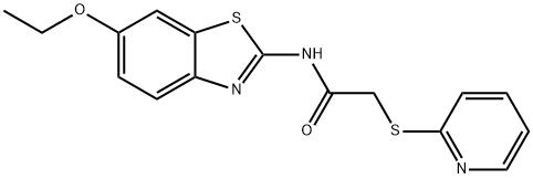 N-(6-ethoxy-1,3-benzothiazol-2-yl)-2-pyridin-2-ylsulfanylacetamide Struktur