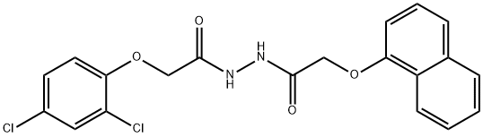 2-(2,4-dichlorophenoxy)-N'-[(1-naphthyloxy)acetyl]acetohydrazide Struktur