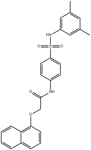 N-(4-{[(3,5-dimethylphenyl)amino]sulfonyl}phenyl)-2-(1-naphthyloxy)acetamide Struktur