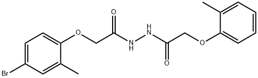 2-(4-bromo-2-methylphenoxy)-N'-[(2-methylphenoxy)acetyl]acetohydrazide Struktur