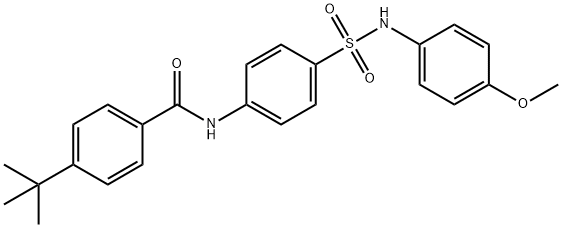 4-tert-butyl-N-(4-{[(4-methoxyphenyl)amino]sulfonyl}phenyl)benzamide Struktur