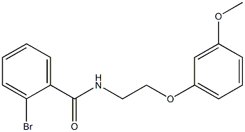 2-bromo-N-[2-(3-methoxyphenoxy)ethyl]benzamide Struktur