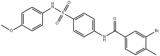 3-bromo-N-(4-{[(4-methoxyphenyl)amino]sulfonyl}phenyl)-4-methylbenzamide Struktur