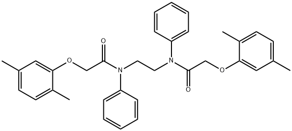 N,N'-1,2-ethanediylbis[2-(2,5-dimethylphenoxy)-N-phenylacetamide] Struktur