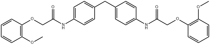 N,N'-[methylenebis(4,1-phenylene)]bis[2-(2-methoxyphenoxy)acetamide] Struktur