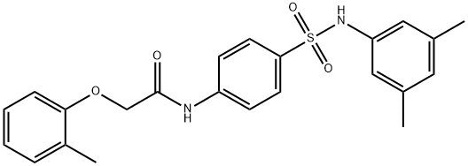 N-(4-{[(3,5-dimethylphenyl)amino]sulfonyl}phenyl)-2-(2-methylphenoxy)acetamide Struktur