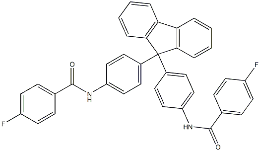 N,N'-[9H-fluorene-9,9-diylbis(4,1-phenylene)]bis(4-fluorobenzamide) Struktur