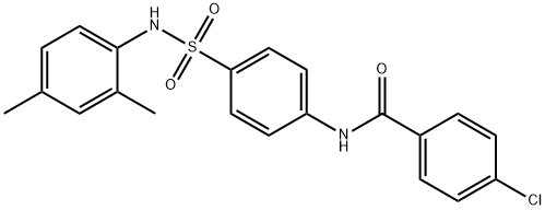 4-chloro-N-(4-{[(2,4-dimethylphenyl)amino]sulfonyl}phenyl)benzamide Struktur