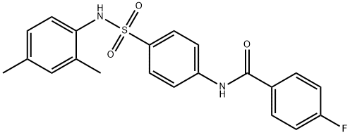 N-(4-{[(2,4-dimethylphenyl)amino]sulfonyl}phenyl)-4-fluorobenzamide Struktur