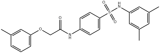 N-(4-{[(3,5-dimethylphenyl)amino]sulfonyl}phenyl)-2-(3-methylphenoxy)acetamide Struktur