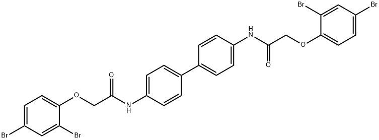 N,N'-4,4'-biphenyldiylbis[2-(2,4-dibromophenoxy)acetamide] Struktur