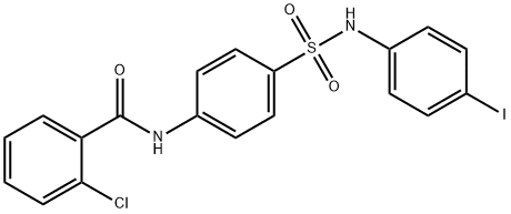 2-chloro-N-(4-{[(4-iodophenyl)amino]sulfonyl}phenyl)benzamide Struktur