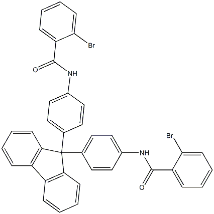 N,N'-[9H-fluorene-9,9-diylbis(4,1-phenylene)]bis(2-bromobenzamide) Struktur