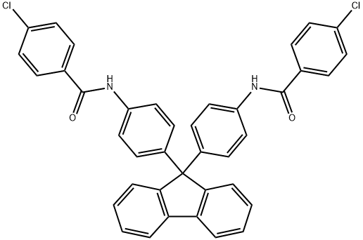 N,N'-[9H-fluorene-9,9-diylbis(4,1-phenylene)]bis(4-chlorobenzamide) Struktur