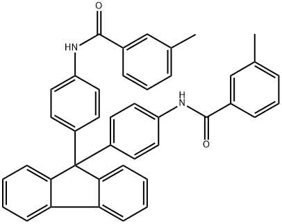 N,N'-[9H-fluorene-9,9-diylbis(4,1-phenylene)]bis(3-methylbenzamide) Struktur