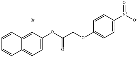 1-bromo-2-naphthyl (4-nitrophenoxy)acetate Struktur