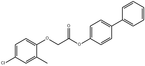 4-biphenylyl (4-chloro-2-methylphenoxy)acetate Struktur