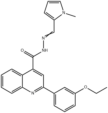 2-(3-ethoxyphenyl)-N'-[(1-methyl-1H-pyrrol-2-yl)methylene]-4-quinolinecarbohydrazide Struktur