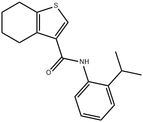 N-(2-propan-2-ylphenyl)-4,5,6,7-tetrahydro-1-benzothiophene-3-carboxamide Struktur