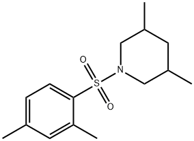 1-[(2,4-dimethylphenyl)sulfonyl]-3,5-dimethylpiperidine Struktur