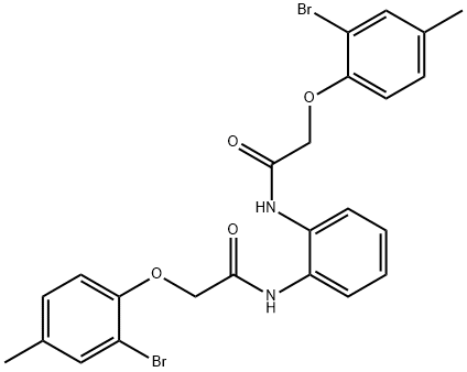 N,N'-1,2-phenylenebis[2-(2-bromo-4-methylphenoxy)acetamide] Struktur