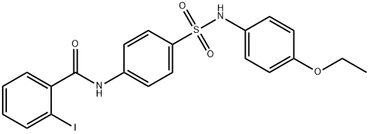 N-(4-{[(4-ethoxyphenyl)amino]sulfonyl}phenyl)-2-iodobenzamide Struktur