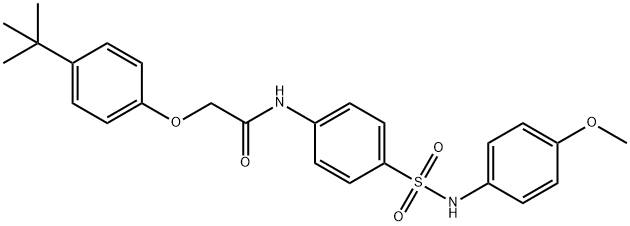 2-(4-tert-butylphenoxy)-N-(4-{[(4-methoxyphenyl)amino]sulfonyl}phenyl)acetamide Struktur