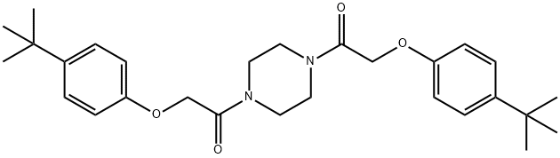 1,4-bis[(4-tert-butylphenoxy)acetyl]piperazine Struktur