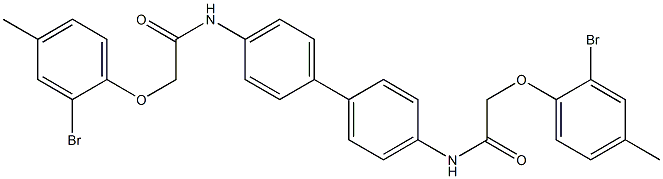 N,N'-4,4'-biphenyldiylbis[2-(2-bromo-4-methylphenoxy)acetamide] Struktur