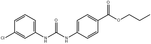 propyl 4-({[(3-chlorophenyl)amino]carbonyl}amino)benzoate Struktur